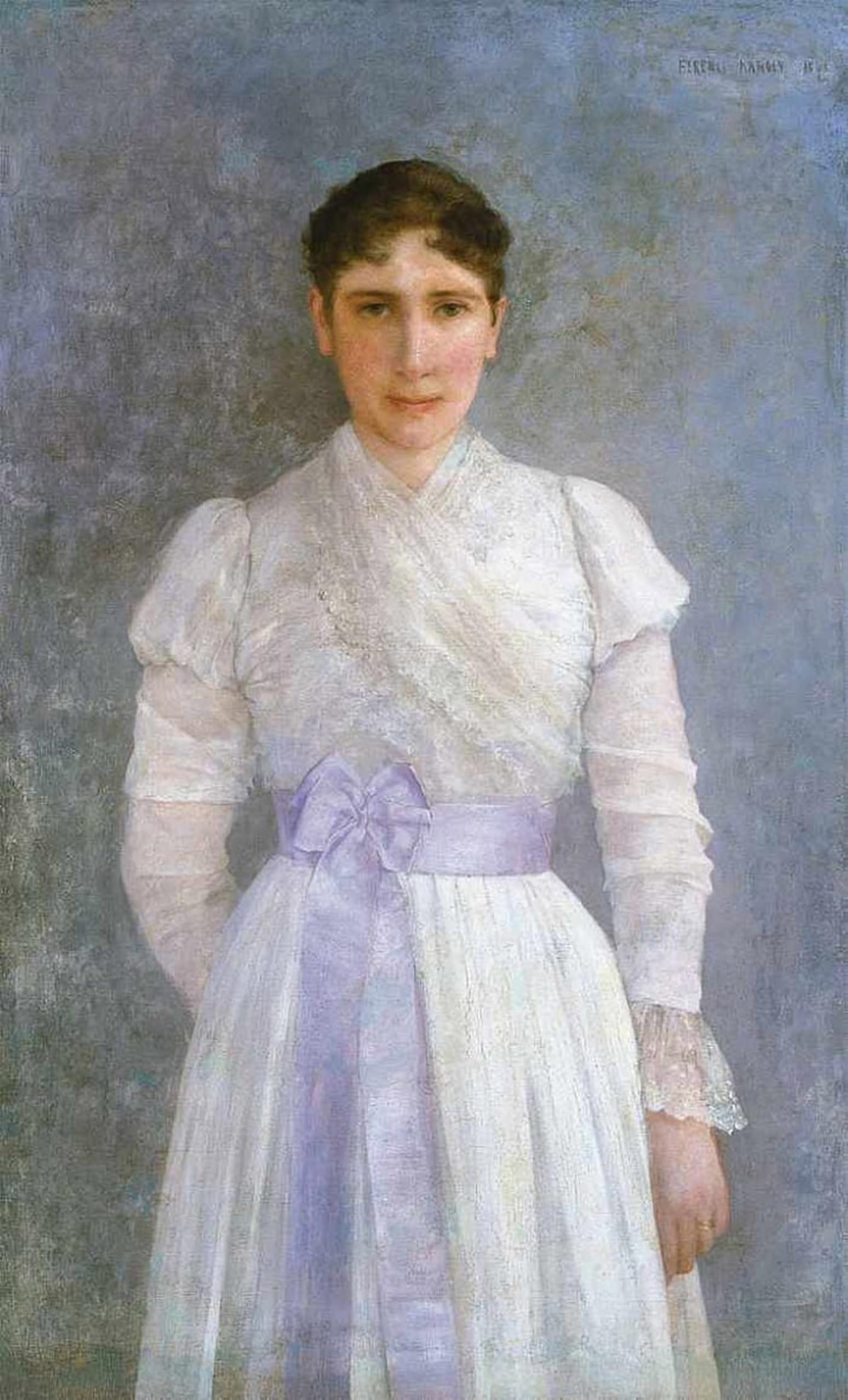 SERENDIPITP Abstract Painting Mural Print Picture Wall Decor Painting Mrs Artur Bukovinszky by Károly Ferenczy Vintage Wall Artwork for Home Decor 60x90cm