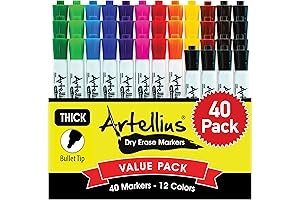 Pack of 40 vibrant Board Pens for flawless writing experiences