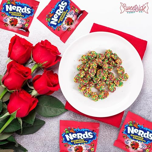 Miniatura 6 de Nerds Gummy Cluster, 2lb Nerds Gummy Clusters Bulk, Nerd Clusters Bulk Candy Envueltos individualmente, perfecto para los amantes de los caramelos
