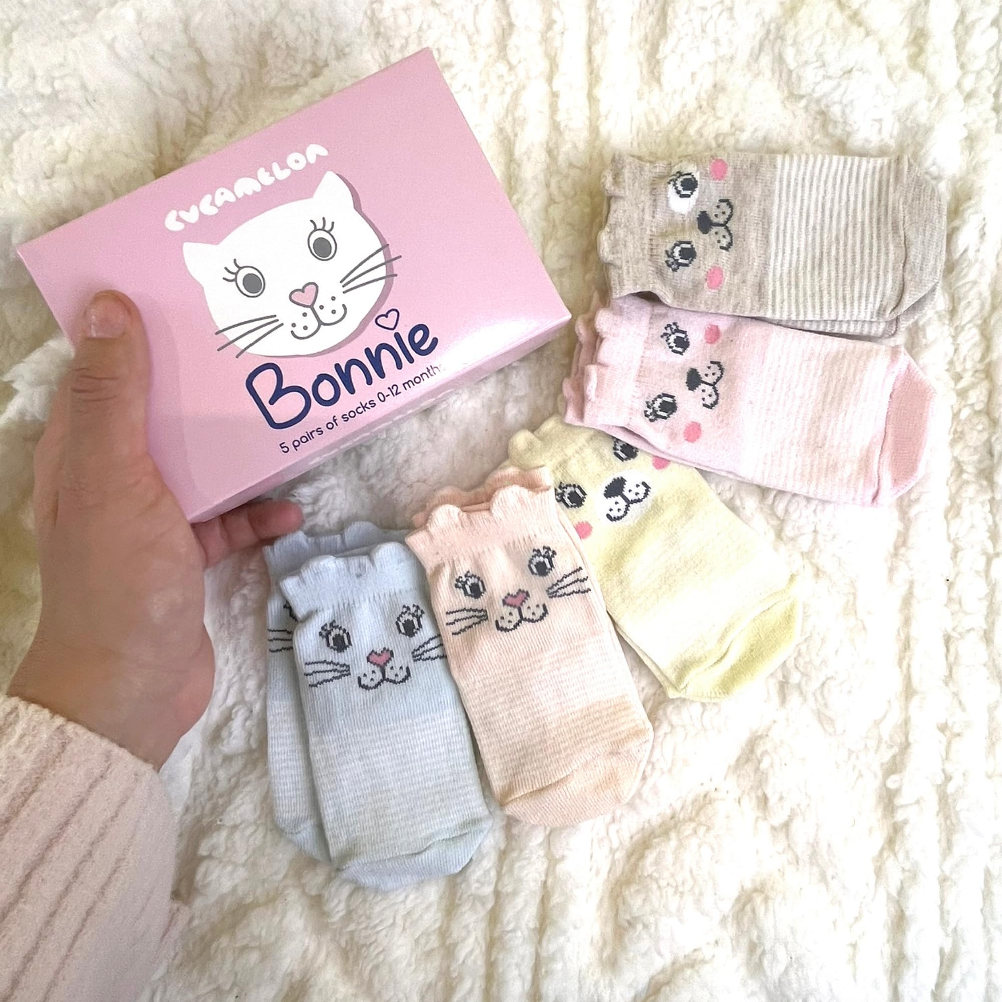 Cucamelon Baby Bonnie Sock Gift, Multi, One Size, 0-12 Months - Image 3
