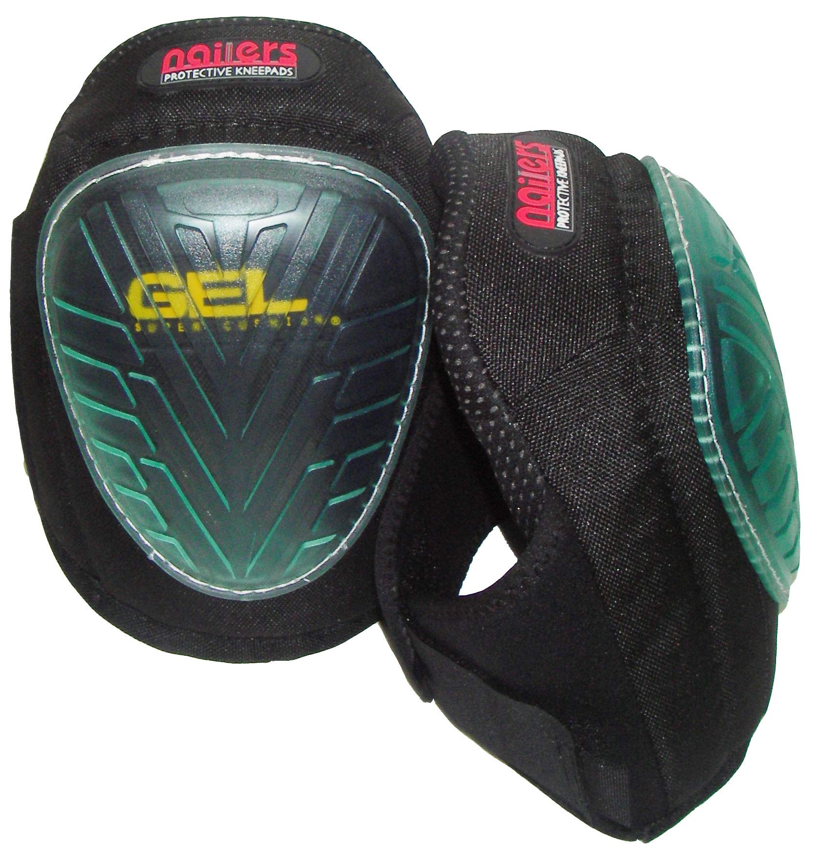 NAILERS NA60200 G1 Gel Knee PAD with Swivel FACE,Black