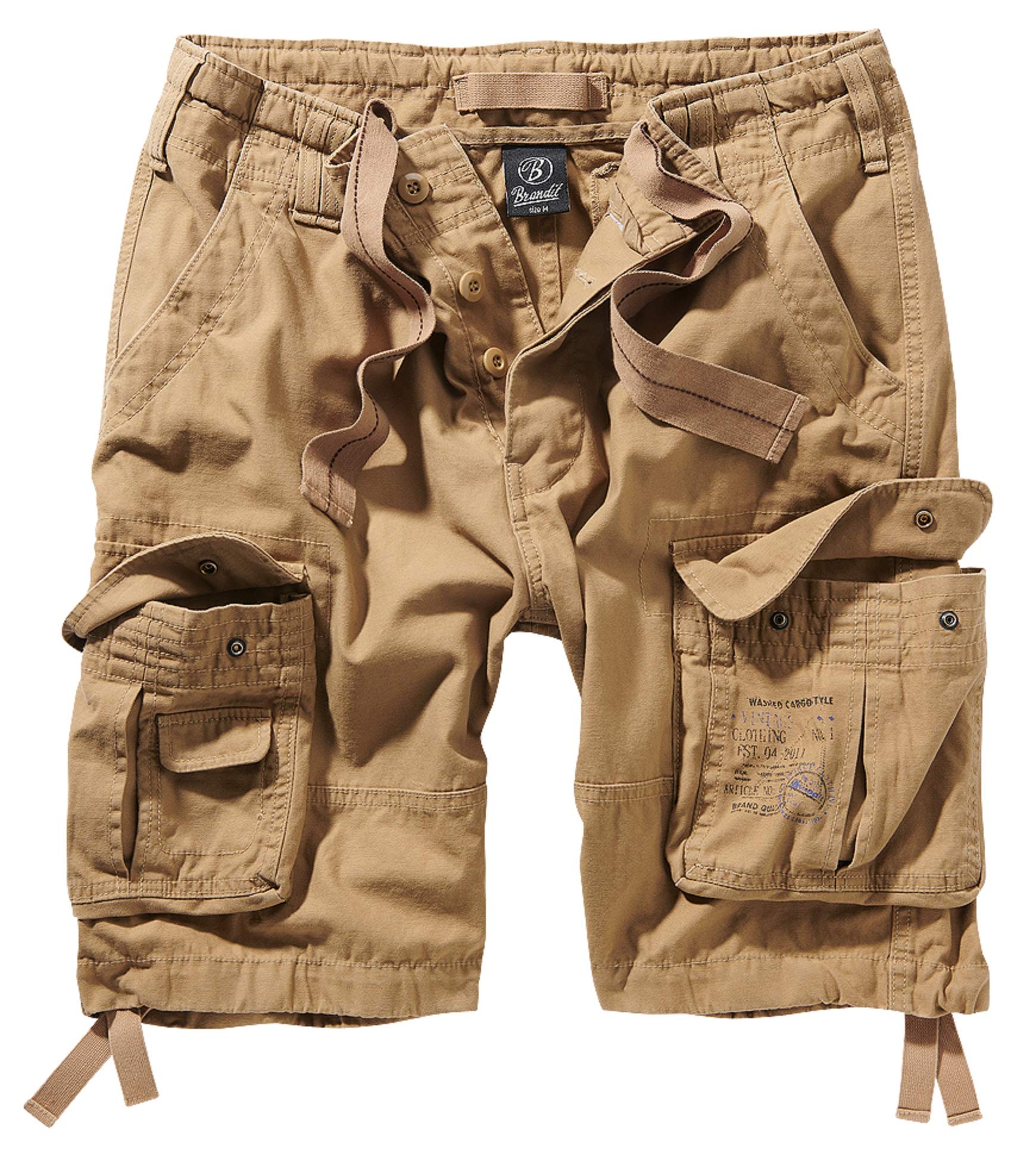 ARMY STYLE PURE VINTAGE MENS COTTON CARGO SHORTS