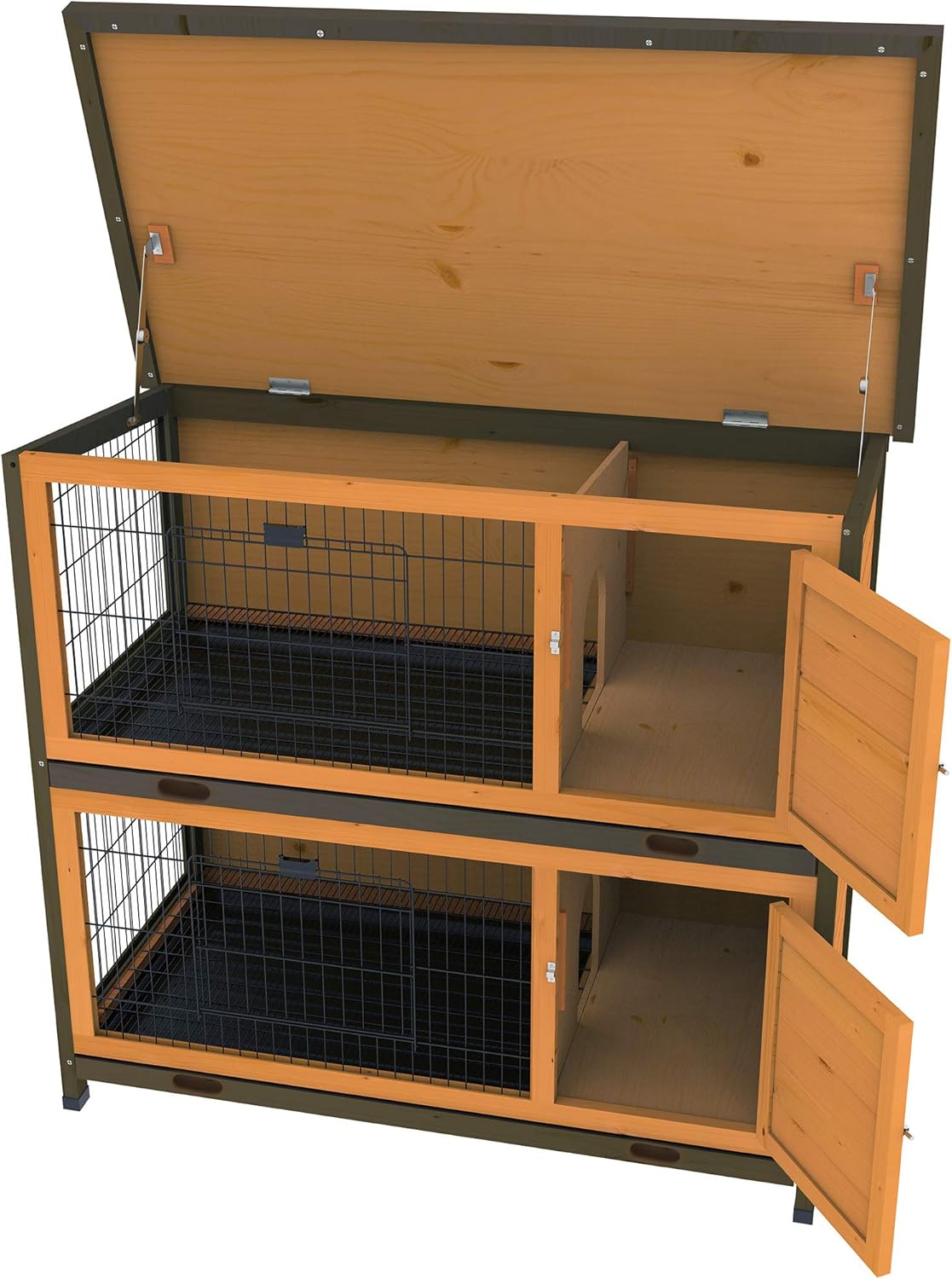 Ware Manufacturing Premium Plus Double Decker Hutch for Rabbits and Small Pets
