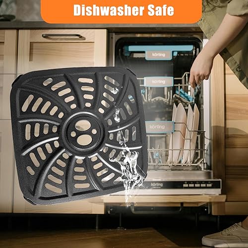 Miniatura 5 de ALJ Sartén para freidora de aire de 4 cuartos para freidora de aire digital Gourmia GAF414, placa de parrilla antiadherente mejorada, bandeja de