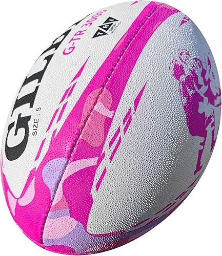 Miniatura 2 de Gilbert G-TR3000 - Pelota de entrenamiento de rugby de camuflaje rosa