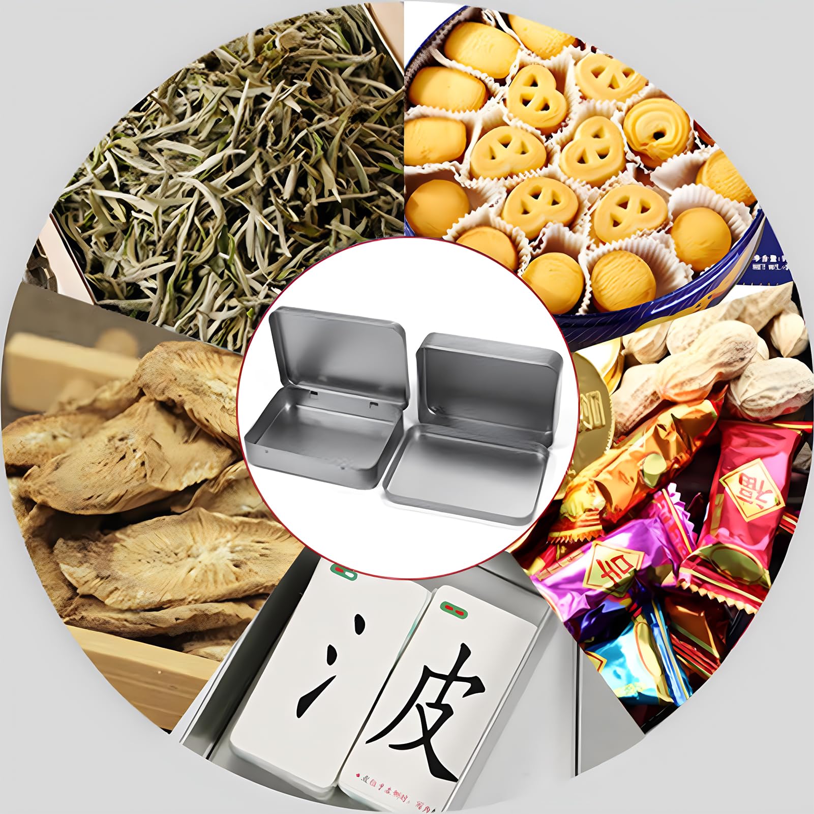 Scatoline Metalliche Con Coperchio Scorrevole - Confezione Da 3, Ideali Per Caramelle, Gioielli E Piccoli Oggetti (8x5x1.5 Cm) - Foto 4