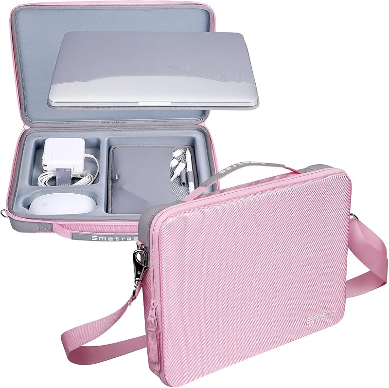 Smatree 13.3" Laptop Kemény Tok MacBook Pro/Air, iPad Pro, Surface Pro - Rózsaszín