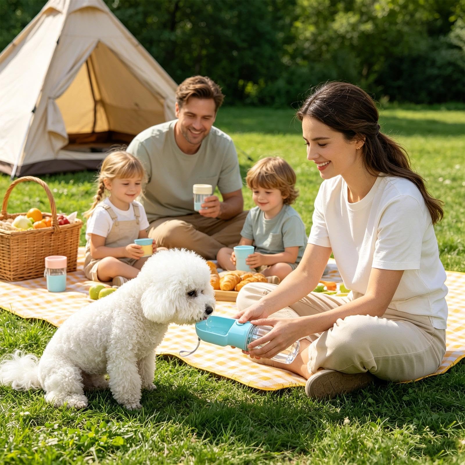 Tragbarer Wasserflasche für Hunde | Trinknapf für Hunde und Katzen | Reise-Wassernapf für Welpen,für Katzen, kleine, mittlere und große Rassen, bei Spaziergängen, Wanderungen, Camping, Picknicks