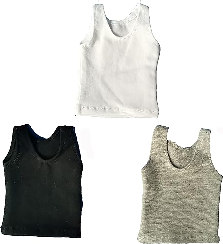 SSbeauty M Camiseta a escala personalizada de 1/6, chaleco sin mangas, para figura de acción masculina y femenina de 12 pulgadas, juguete de muñeca,