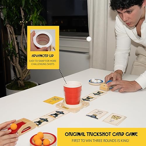 Miniatura 3 de King Pong  Juego de pong portátil para niños, adolescentes y adultos  Dos jugadores se enfrentan durante tres rondas con 12 minijuegos incluidos