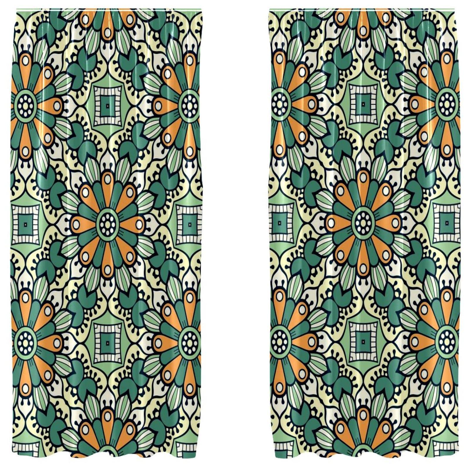 Rideaux de salon et chambre 139,7 x 213,4 cm lot de 2 rideaux occultants mandala