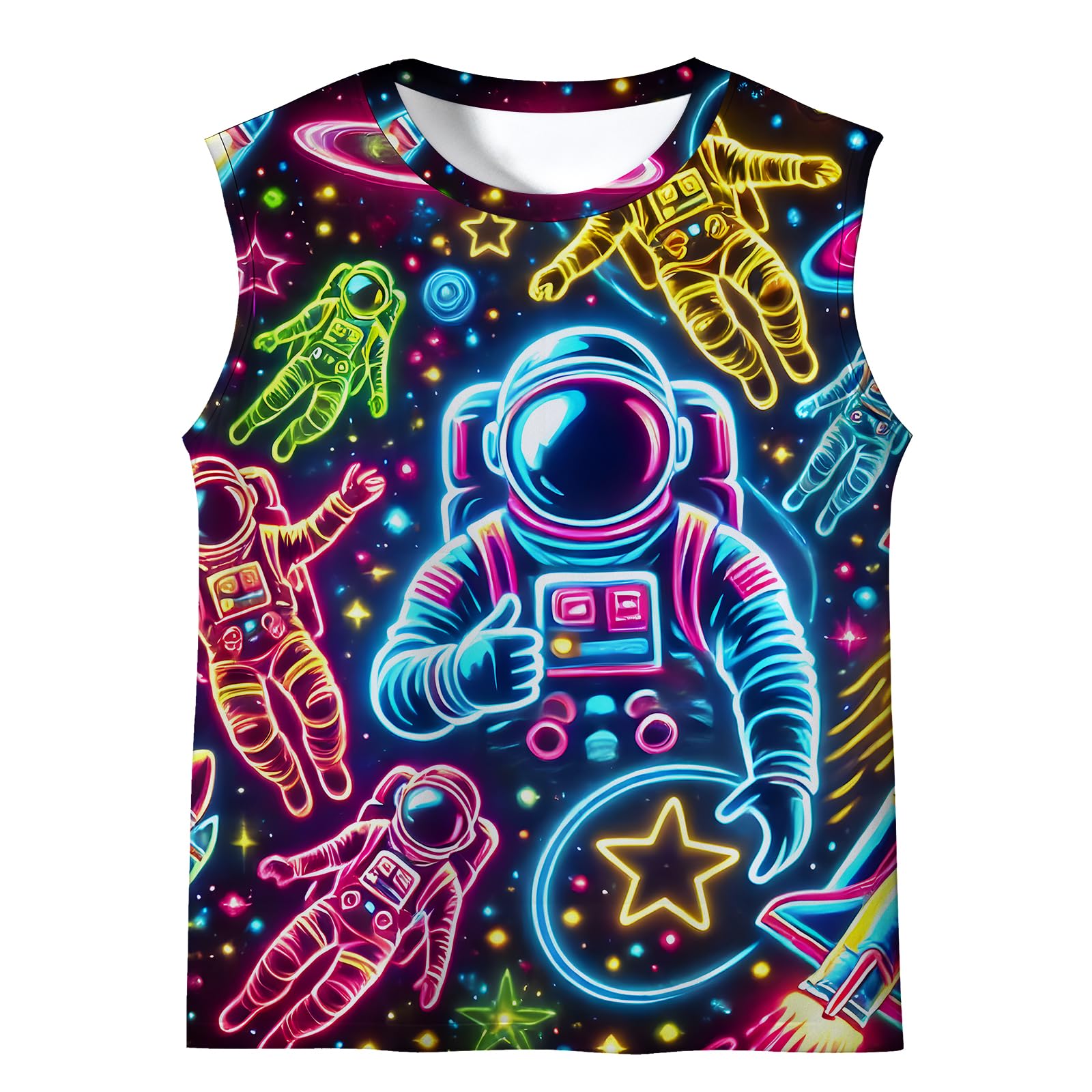 Kids Tie Dye Tank Tops Boys Girls Sleeveless Tee 5-14 Years