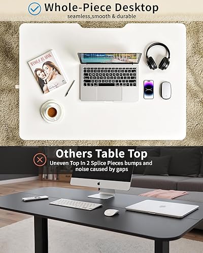 Miniatura 13 de Okin Escritorio eléctrico pequeño de pie, 40 x 24 pulgadas, altura ajustable, color negro, estación de trabajo para oficina en casa Negro