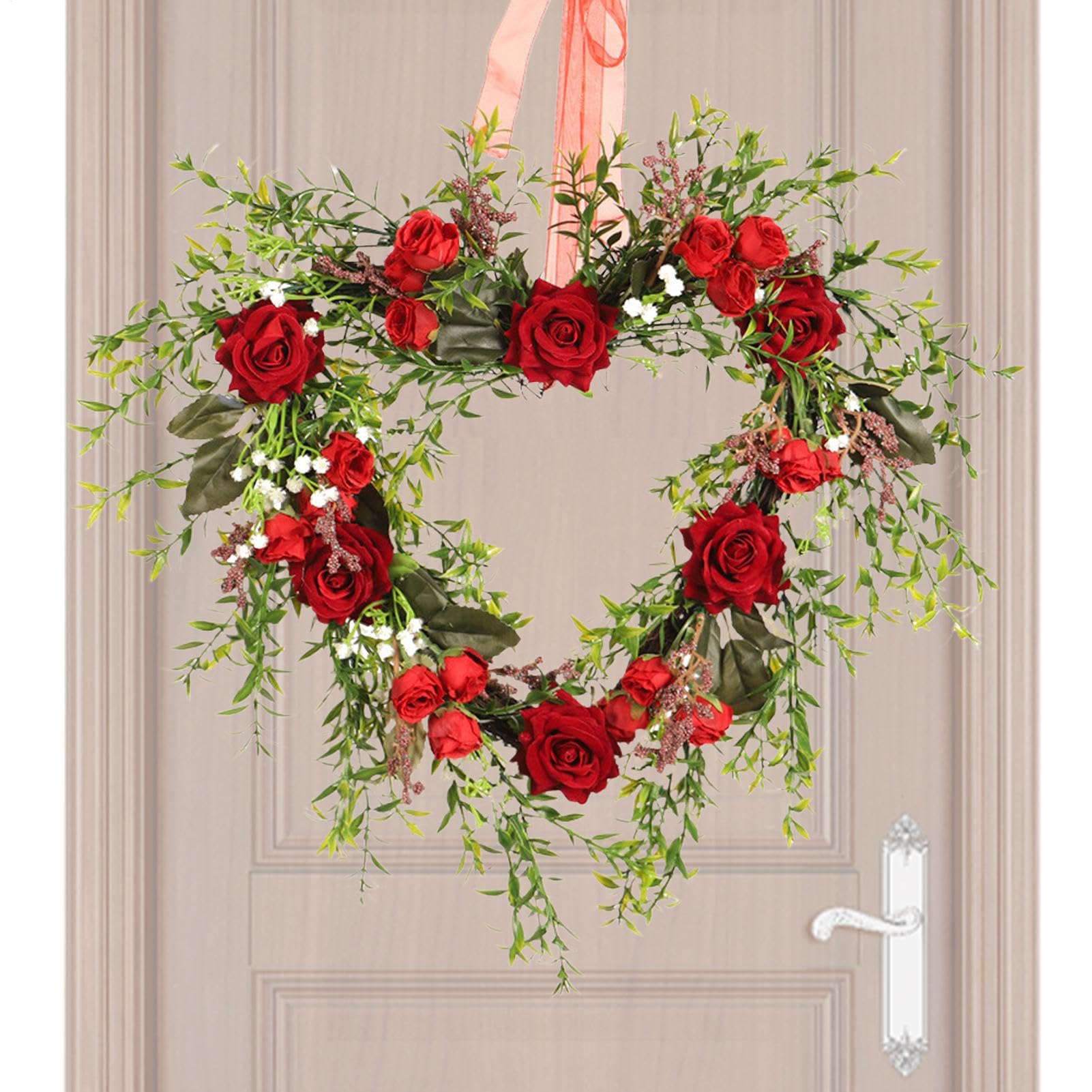 Couronne en Forme De Cœur Guirlande Suspendue Romantique