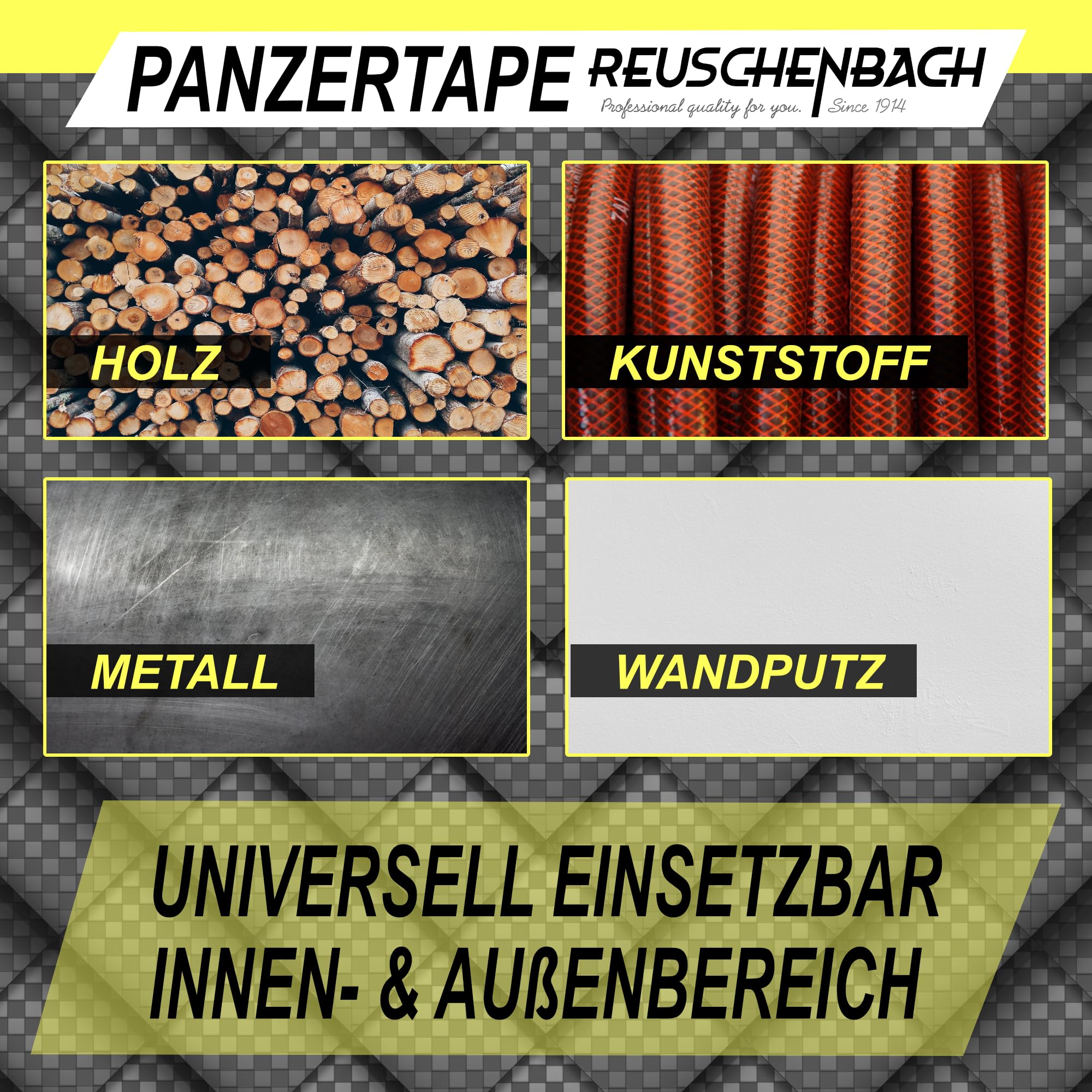 Panzertape Silber Grau 24 Rollen - Gewebeklebeband 48 mm x 50 m, Starkes Duct Tape für Reparaturen und Verpackungen - Wasserfest & leicht per Hand abreißbar