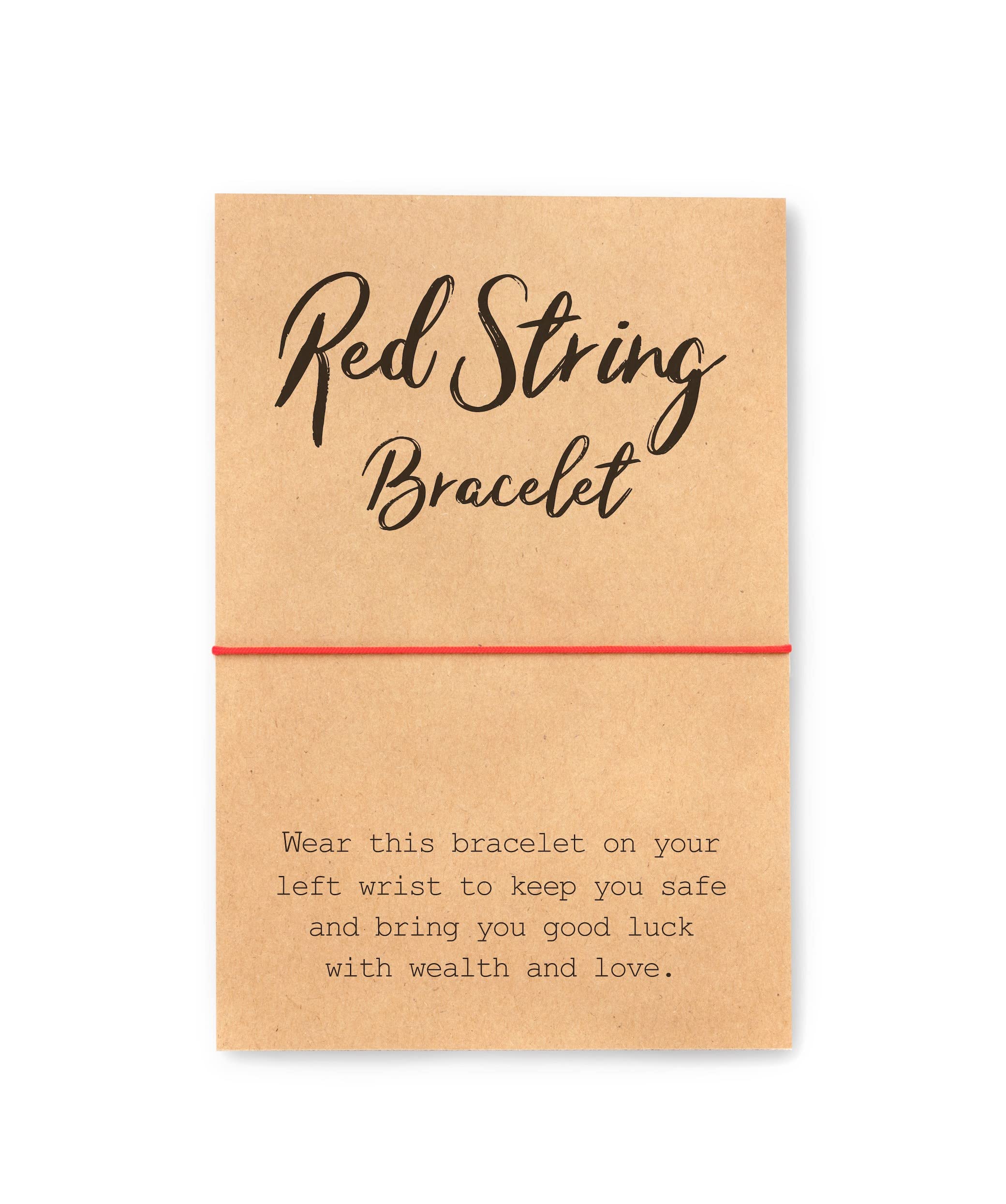 DaisyJewelleryGiftsRed String Bracelet, Gift Bracelet,Simple Thread Bracelet,Good Luck Bracelet, Red String Fate,Adjustable Bracelet,Wish Bracelet,Size Medium