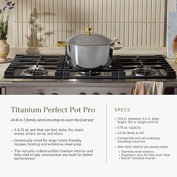 Our Place Titanium Pro Cookware & Bakeware Set | 15-Piece Non-toxic Nonstick Kitchenware with Titanium Always Pan Pro, Perfect Pot Pro, Minis & Ceramic Bakeware with Stovetop Griddle | Spice