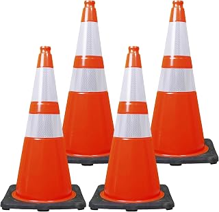 Brimar 28-Inch Performance Cones with 7-lb Base (4-Pack)