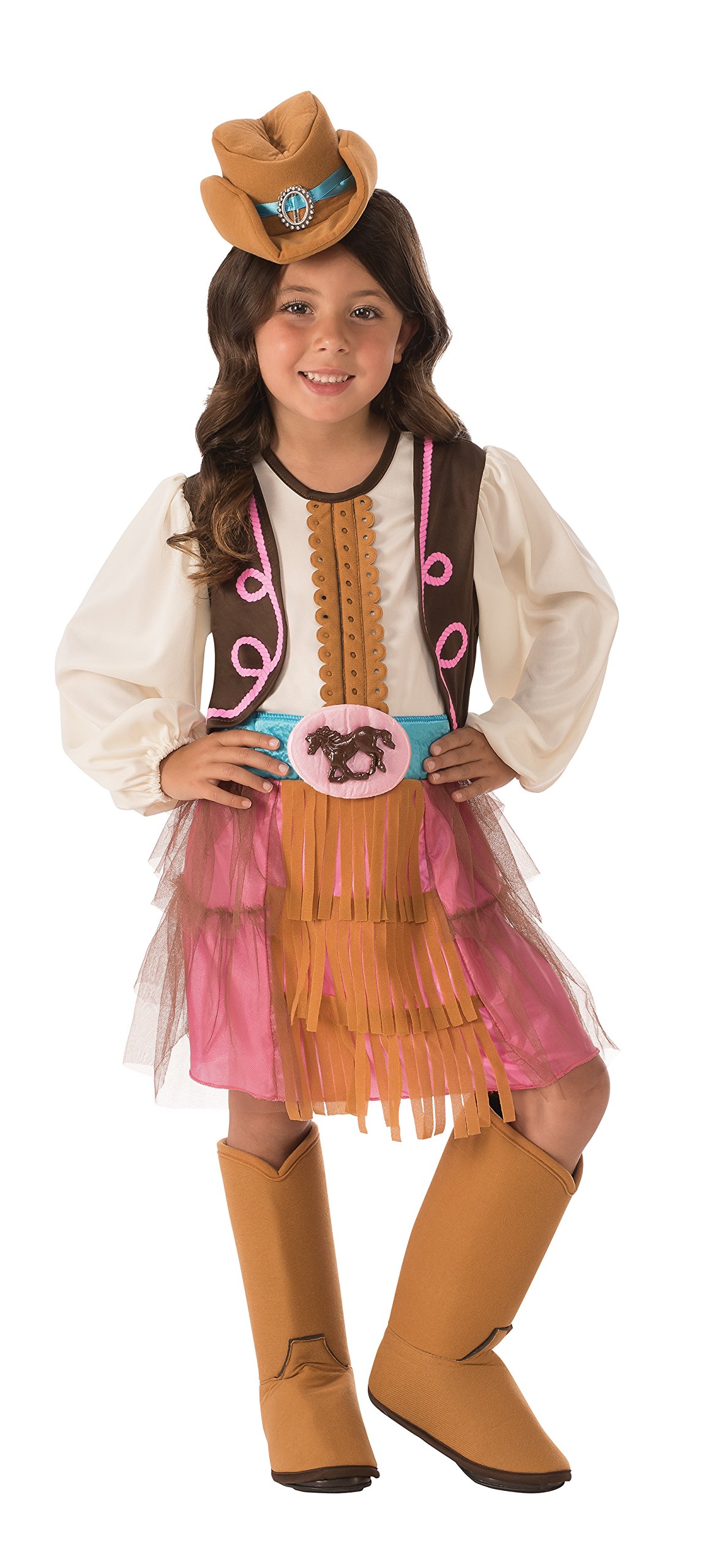 Rubie's Kids Cowgirl Costume - Value Costume Set With Dress, Hat & Boot Tops, X-Small