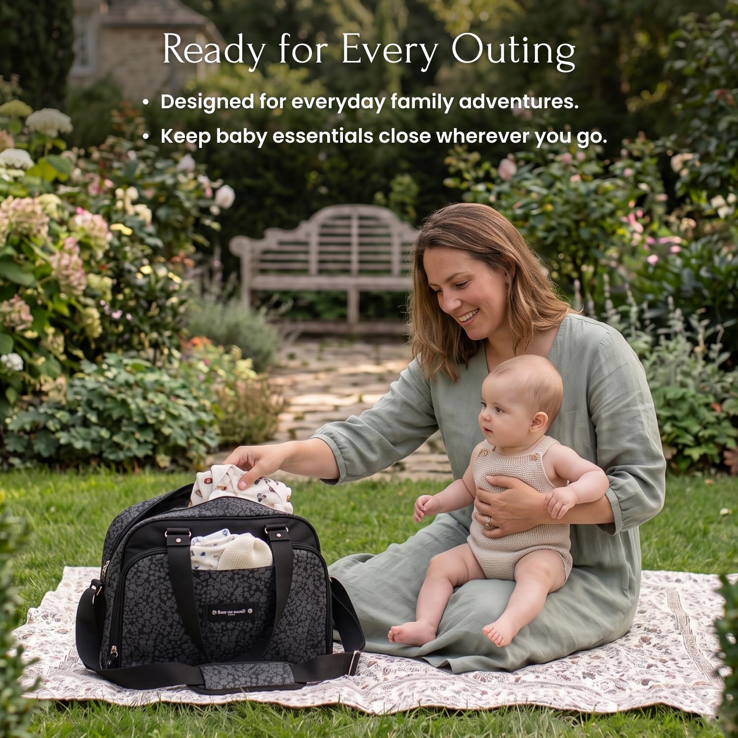 Simply: Borsa per pannolini compatta, pratica ed elegante per genitori attivi - Liberty