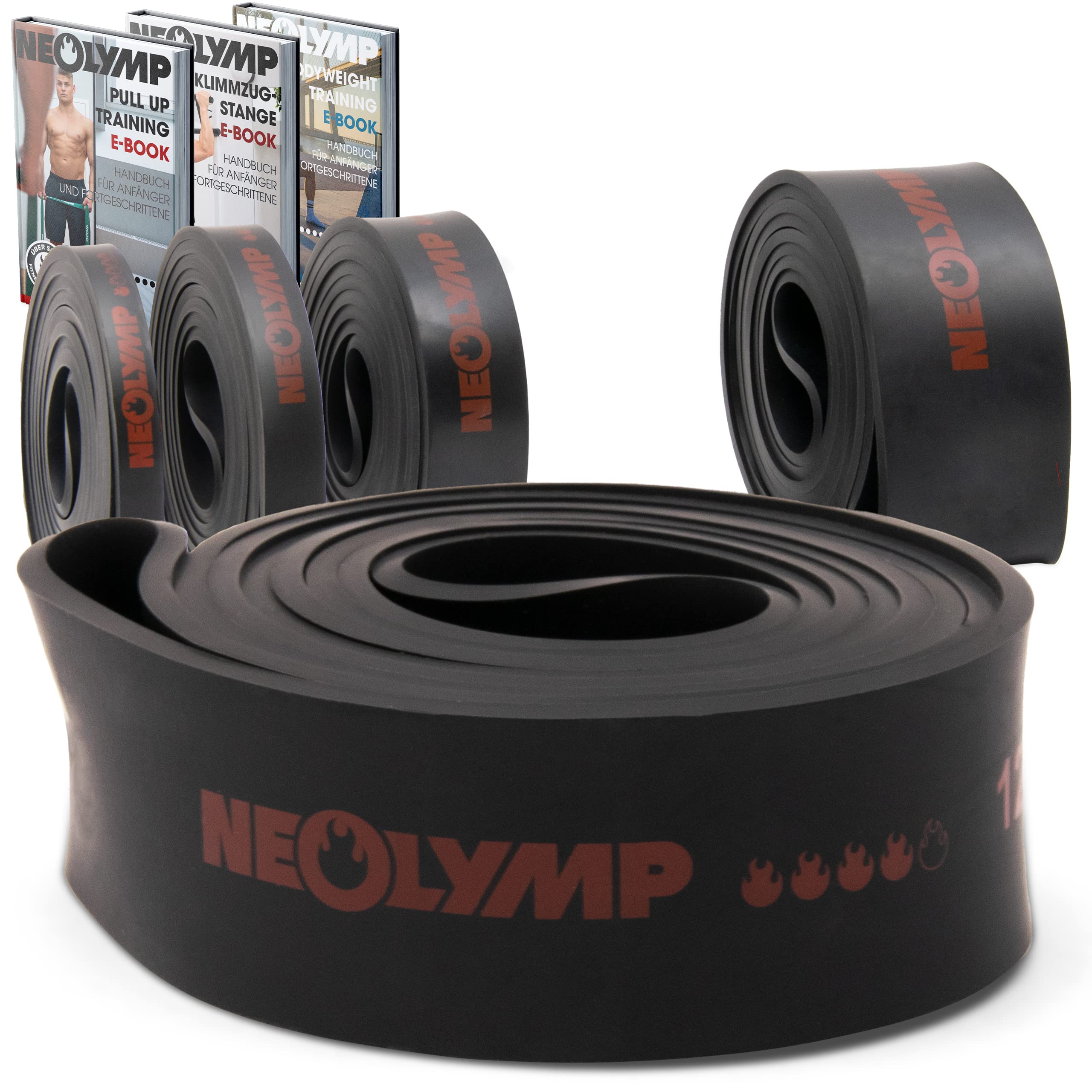 NEOLYMP Elastici fitness in gomma naturale – elastico fitness fasce elastiche fitness bande elastiche fitness elastici palestra