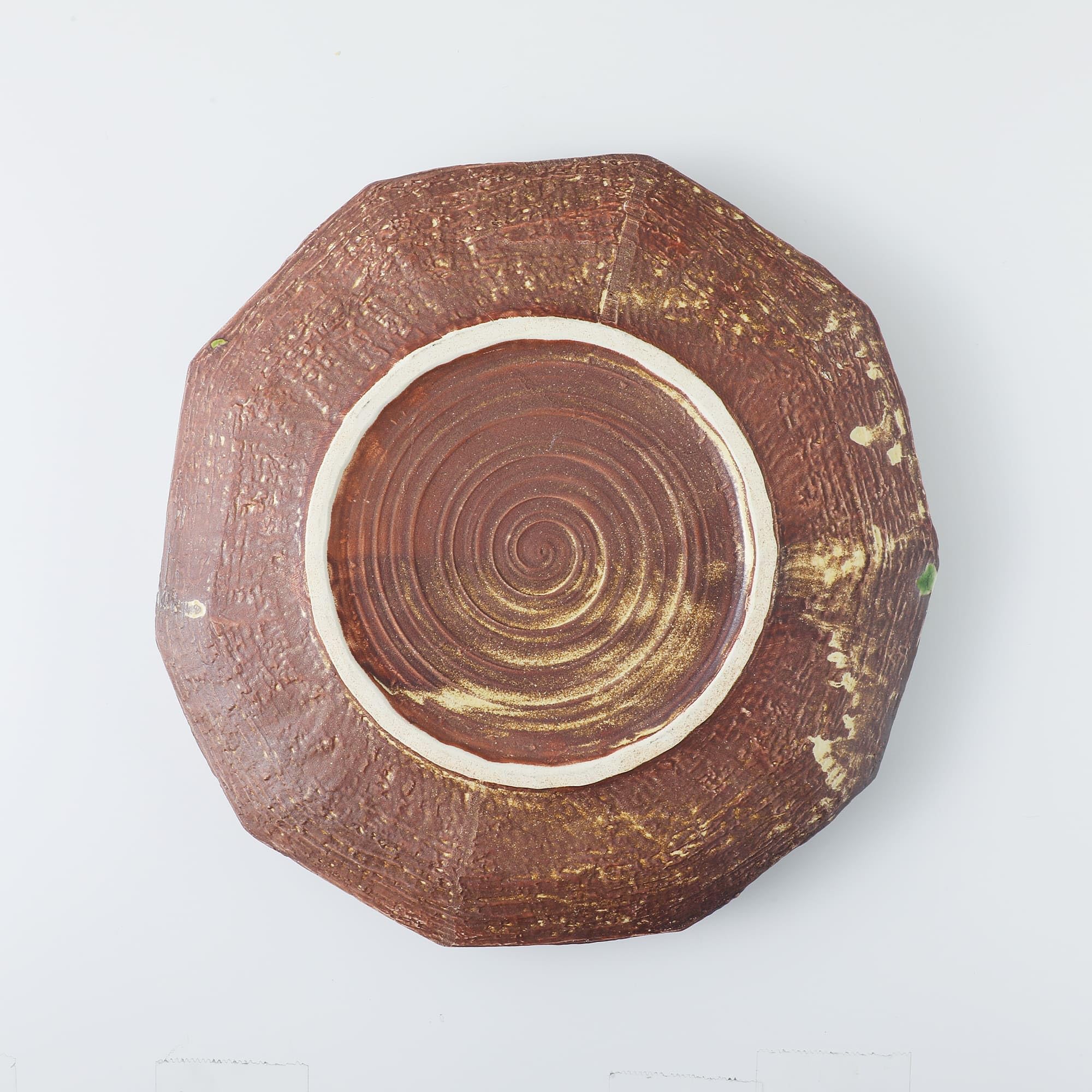 Wazakura Minoyaki Series Round Ikebana Flower Vase Made in Japan, Arrangement Pottery Supplies - Lily Pad - Image 4