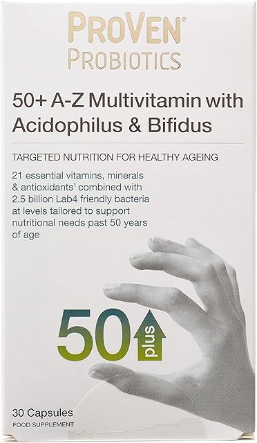 Proven Probiotics 50+ A-Z Multivitamins and Bifidus Capsules - Pack of 30s