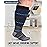 Doctor\'s Select 3 Pairs Plus Size Compression Socks Wide Calf - Up to 6XL | 20-30 mmHg Plus Size Compression Socks for Women Wide Calves | Line Patterns 2