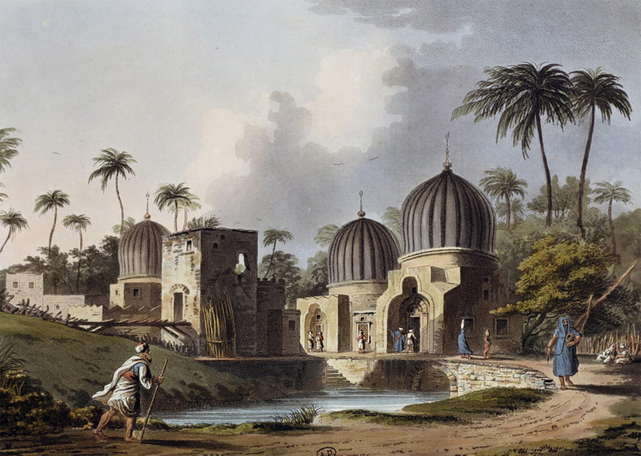 SERENDIPITP Vintage Picture Print on Canvas Wall Art Poster Tombs of Arabian Saints At Rosetta by Mayer Artwork Print Poster for Wall Decor 60x90cm