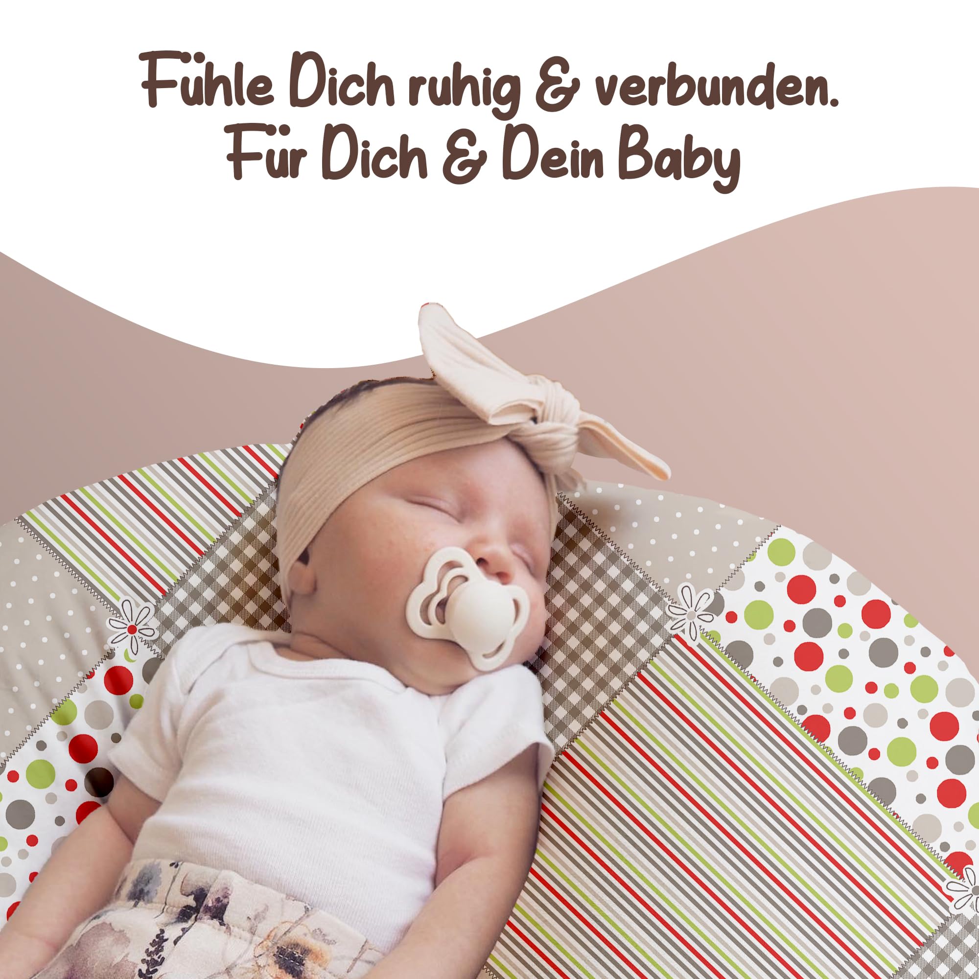joyfill® Stillkissen Mikroperlen 190cm I Schwangerschaftskissen - Made in Germany I Ideal zum Schlafen & Stillen Dank Flüsterleiser & Bequemer Füllung (Patch, Stillkissen 170)