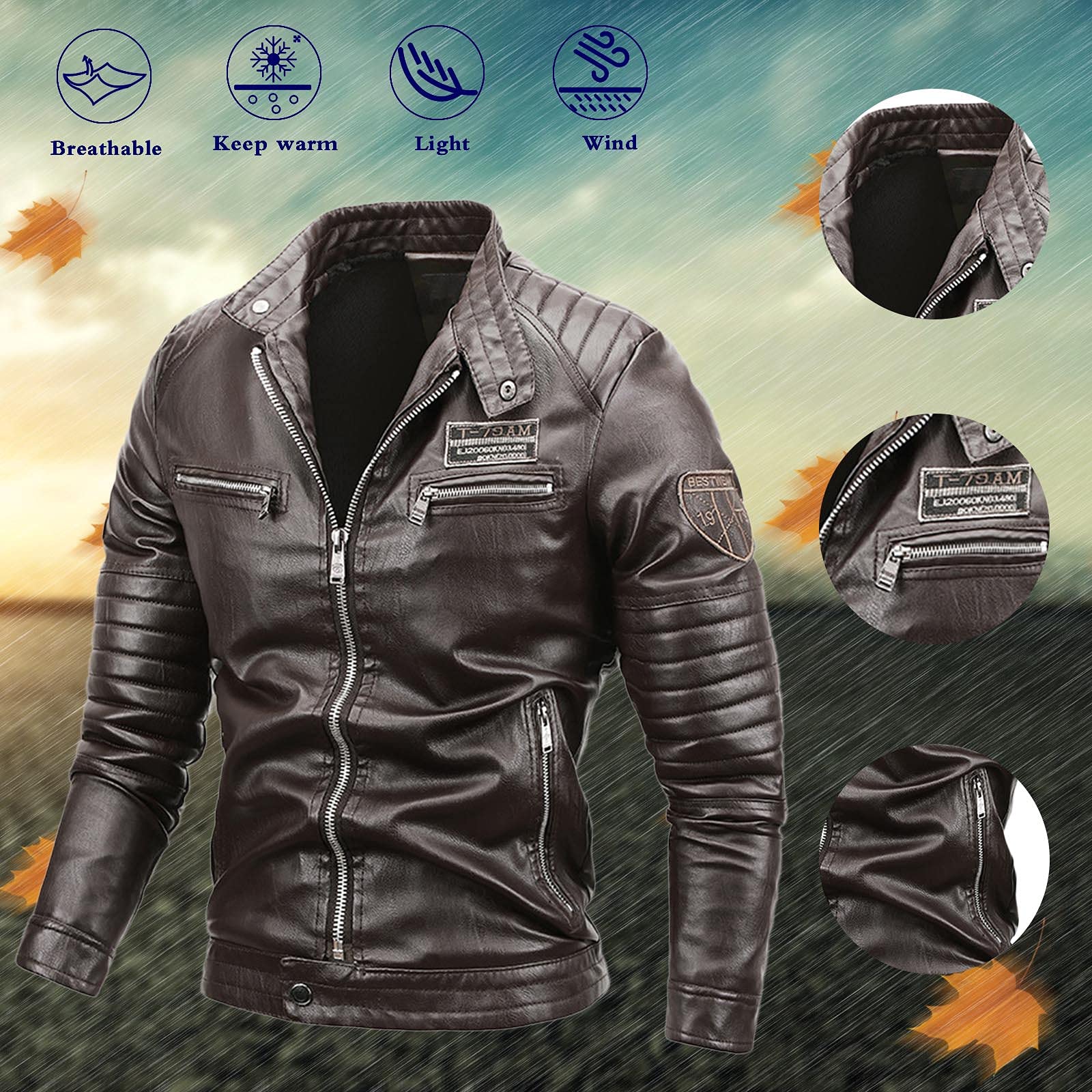 WeißE Strickjacke Damen Herren Winter -Reißverschluss warm Outdoor-Kleidung Big Size Plus samt Stehkragen Mantel solide Outdoor-Jacke