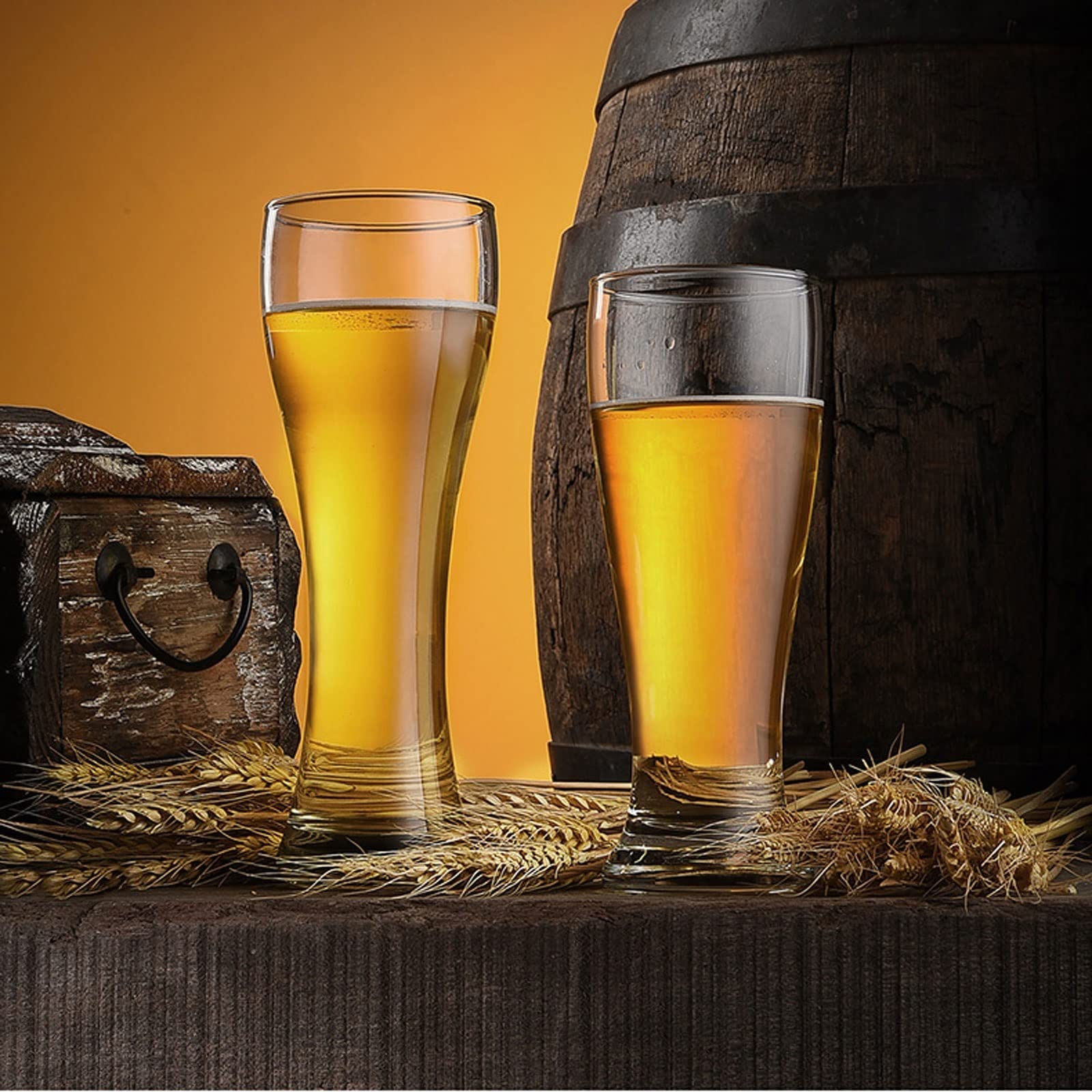 Vasos Conjunto de Copa de Cristal de Cerveza Grande de 6 Piezas 16oz Cerveza Creativa Whisky Jugo de cristalería Sin Plomo Capacidad de Plomo Clear Clear Set de Vidrio Vasos de Agua Vaso de Barra