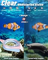 Vista 4 de Seago 2 Pack Swimming Goggles Anti-fog Anti-UV Silicone Swim Goggles Adult Women Men