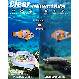 Seago Swimming Goggles 2 Pack Anti Fog Goggles Swimming UV Protection Fit for Adult Men Women Youth Junior, No Leaking Soft Silicone Seal Flat Lens Clear Vision, 3 Sizes of Nose Bridge