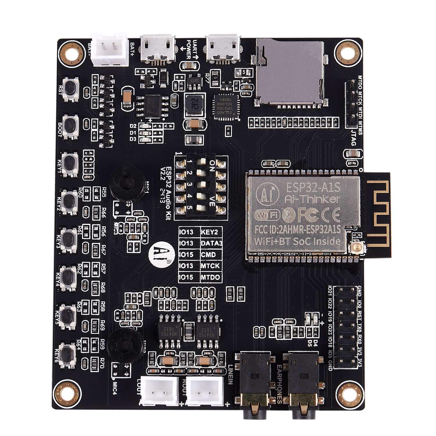 Module Bluetooth WiFi Esp32-Aduio-Kit SéRie Esp32 vers WiFi/Carte de DéVeloppement Audio Ad32-Aduio-Kit avec Esp32-A1S
