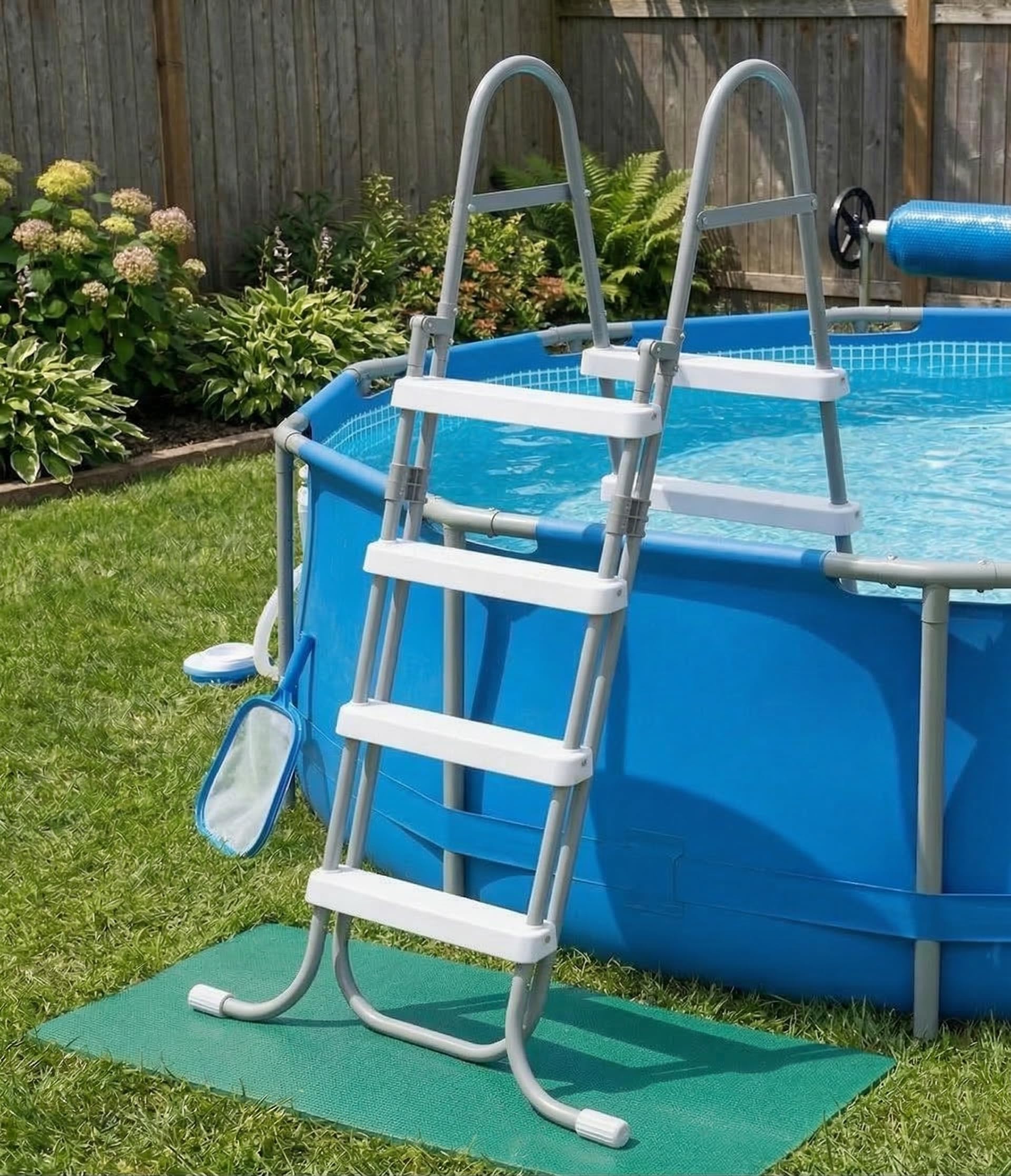 Amazon.com : 4-Step Pool Ladder for Above-Ground Pools – 52in Max