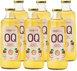 Suco de Maçã OQ Sem Adição de Açúcar e Conservantes (1 Litro - Pack 6)