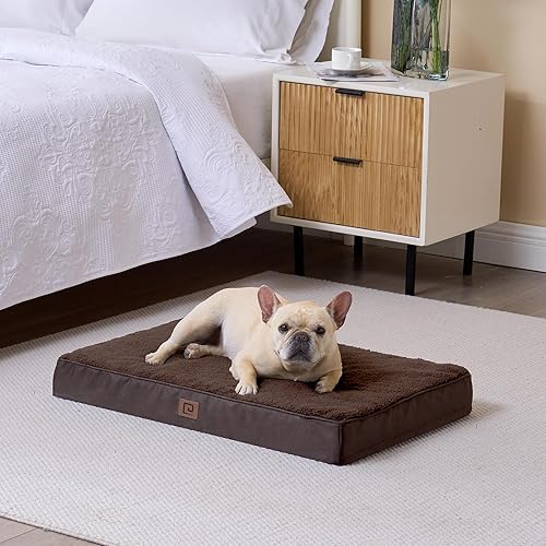 Miniatura 9 de EHEYCIGA Camas ortopédicas XL para perros extra grandes con funda extraíble lavable para jaula, marrón, 41 x 27 pulgadas