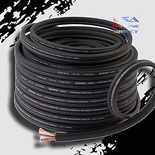 14 Gauge 25 Feet OFC 100% Copper Marine Car Home Audio Speaker Zip Cable Wire US
