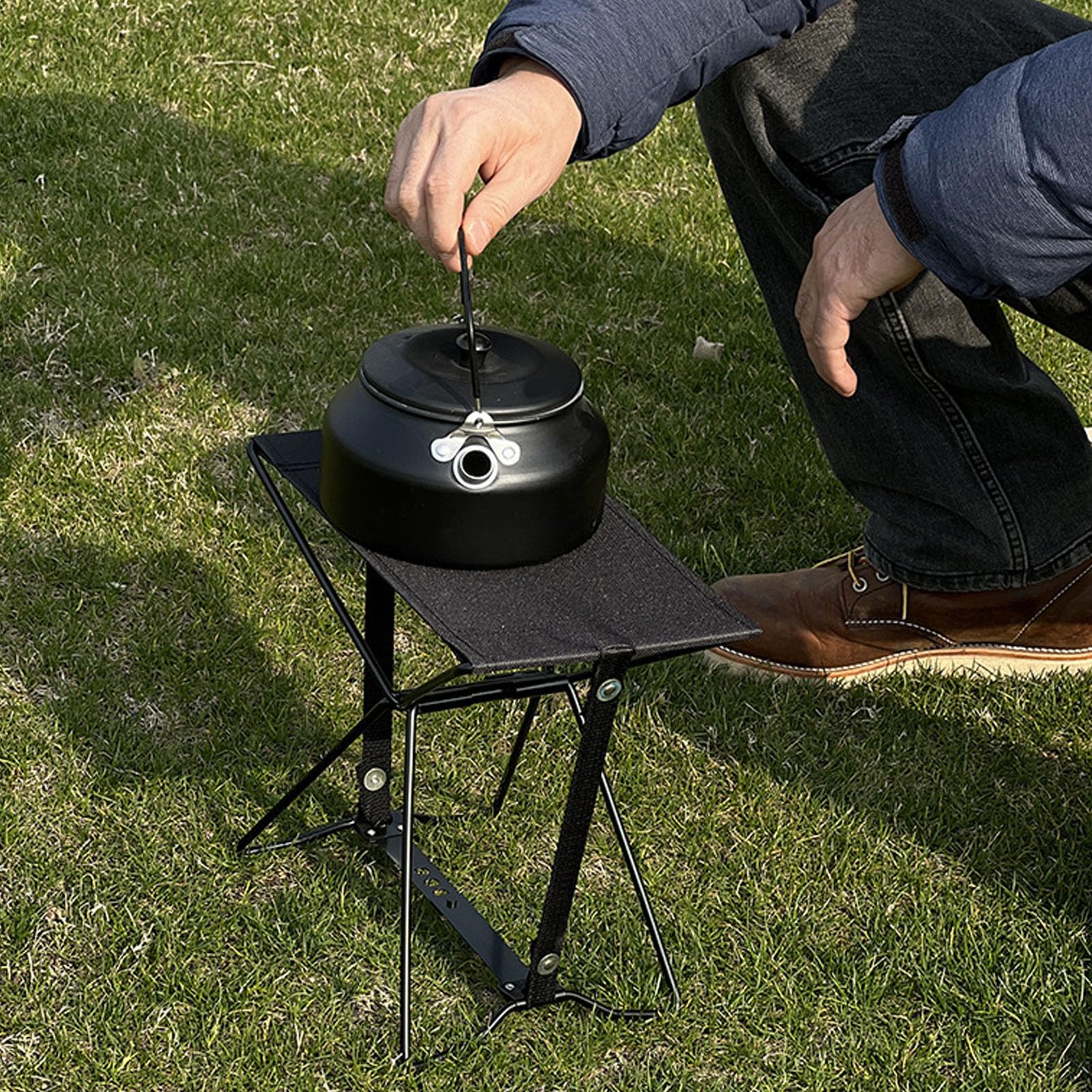 Asixxsix Portable Folding Stool, 100KG Large Load Capacity, Sturdy Camping Chair, Ideal Gift for Fishing, 600D Oxford Cloth, Iron, Multiple Uses for Indoor Outdoor, #611, Asixxsixh5fvyue4k9