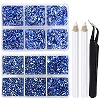 Vista 35 de LPBeads 6400 piezas de pedrería termoadhesiva peridoto con base plana, 5 tamaños mixtos, gemas de cristal redondas de vidrio con pinzas y lápiz