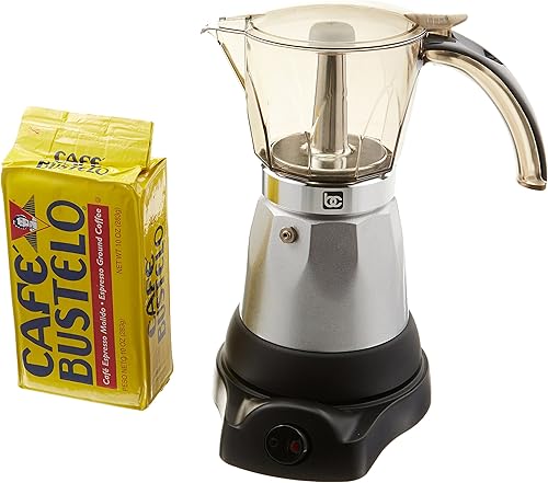 Electric Espresso Coffee Makes 3- 6tazas 10oz bustelo Espresso Café Pack incluidos