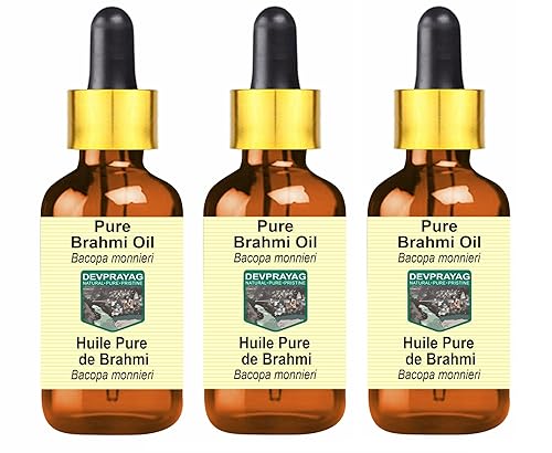 Miniatura 5 de DEVPRAYAG Aceite de Brahmi puro (Bacopa monnieri) con gotero de vidrio, grado terapéutico natural, 0.3fl oz (0.33 oz)