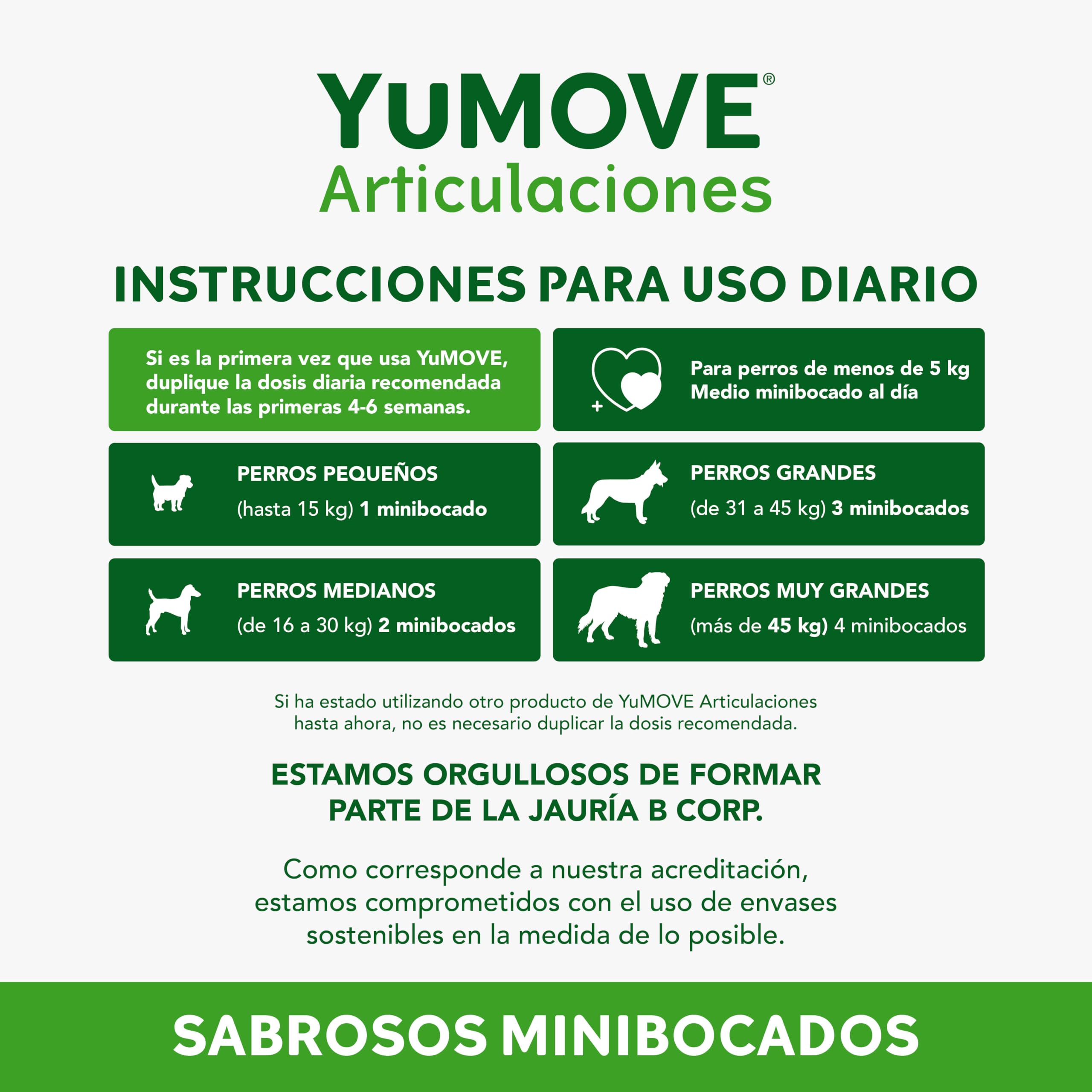YuMOVE Condroprotector Perros 5-8 Años - 120 Masticables - Articulaciones Perro Adulto con Mejillon Labio Verde Complejo ActivEase de 150mg Cada Masticable - Refuerza Movilidad & Estrutura Articular
