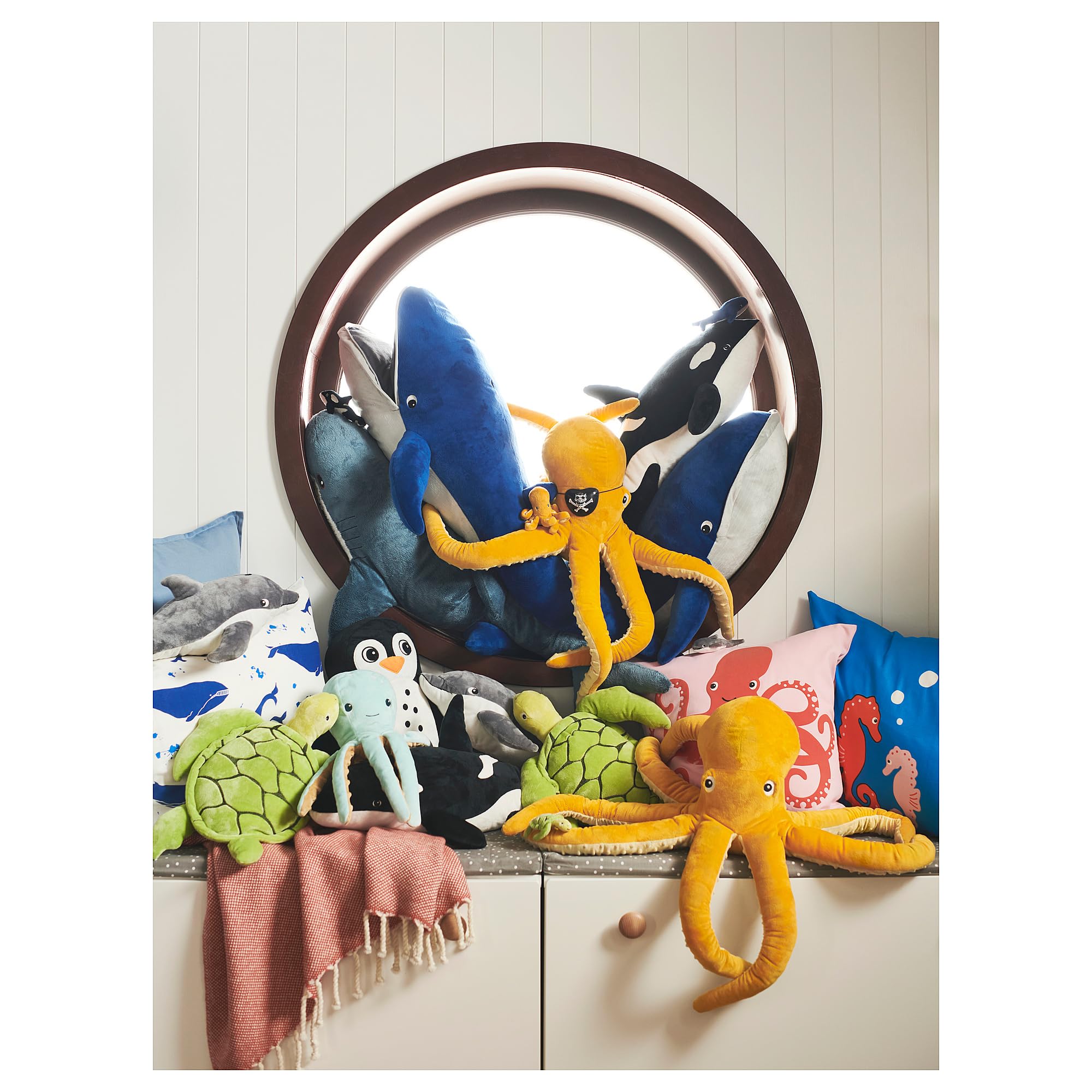 ProTuning BLÅVINGAD pluszak, ośmiornica/żółty, 50 cm