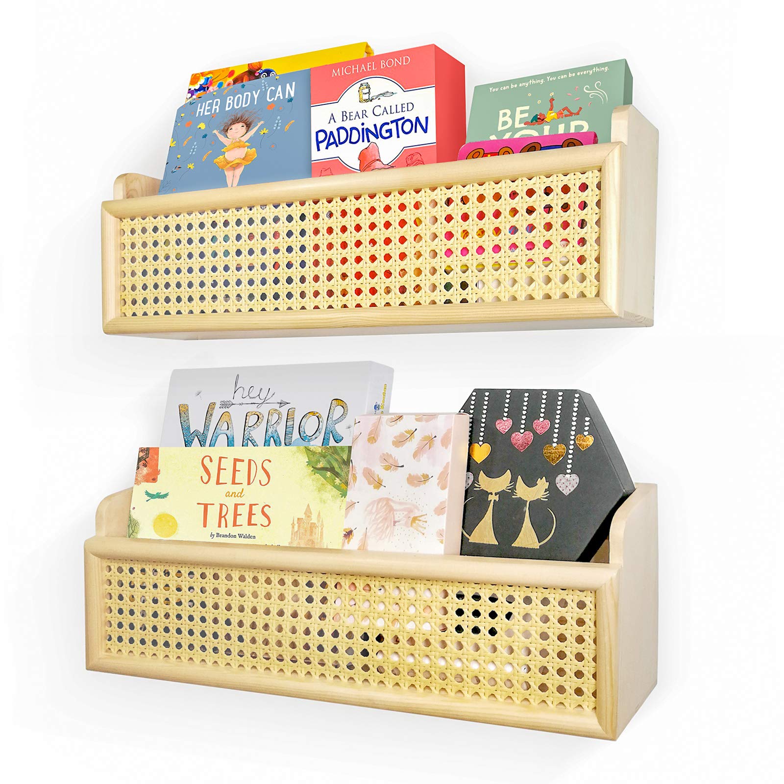 Buy Orangepals Rattan Wall Shelf, Nursery Book Shelves, Book Shelf for