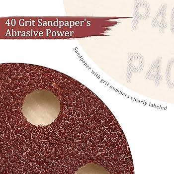 Szarint 80 PCS 40 Grit Sanding Discs 5 inch, Hook and Loop