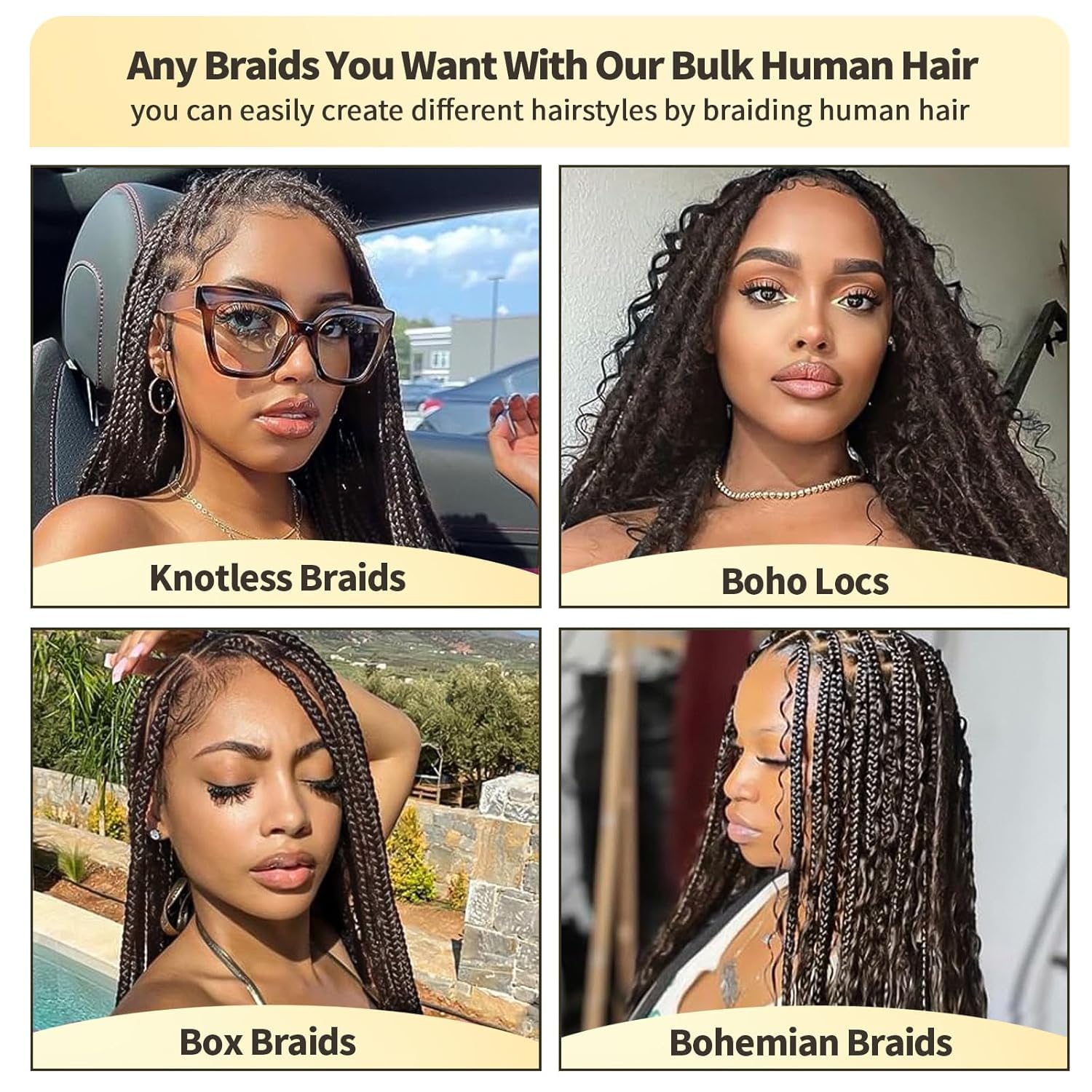 16 Inch Kinky Straight Human Hair Braiding Hair Human Braiding Hair Wet and Wavy Human Hair for Braiding Bulk Human Hair Curly Extension 2 Pack/100g - Image 4