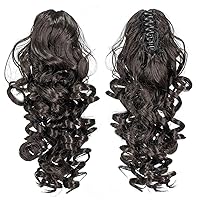 Vista 11 de SWACC - Extensiones de cola de caballo de 12 pulgadas con clip de pinza, cabello sintético rizado