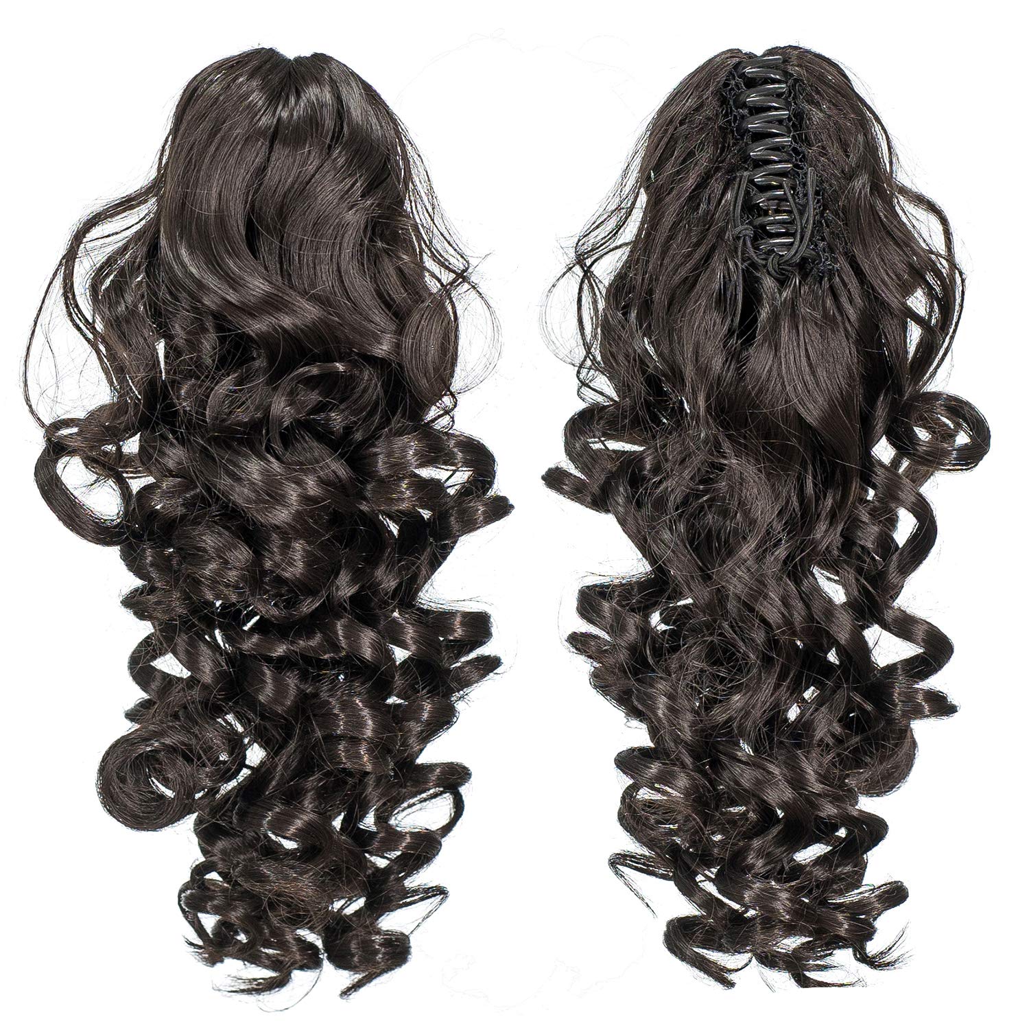 Amazon.com : SWACC 12-Inch Short Screw Curls Claw Clip  display picture 1